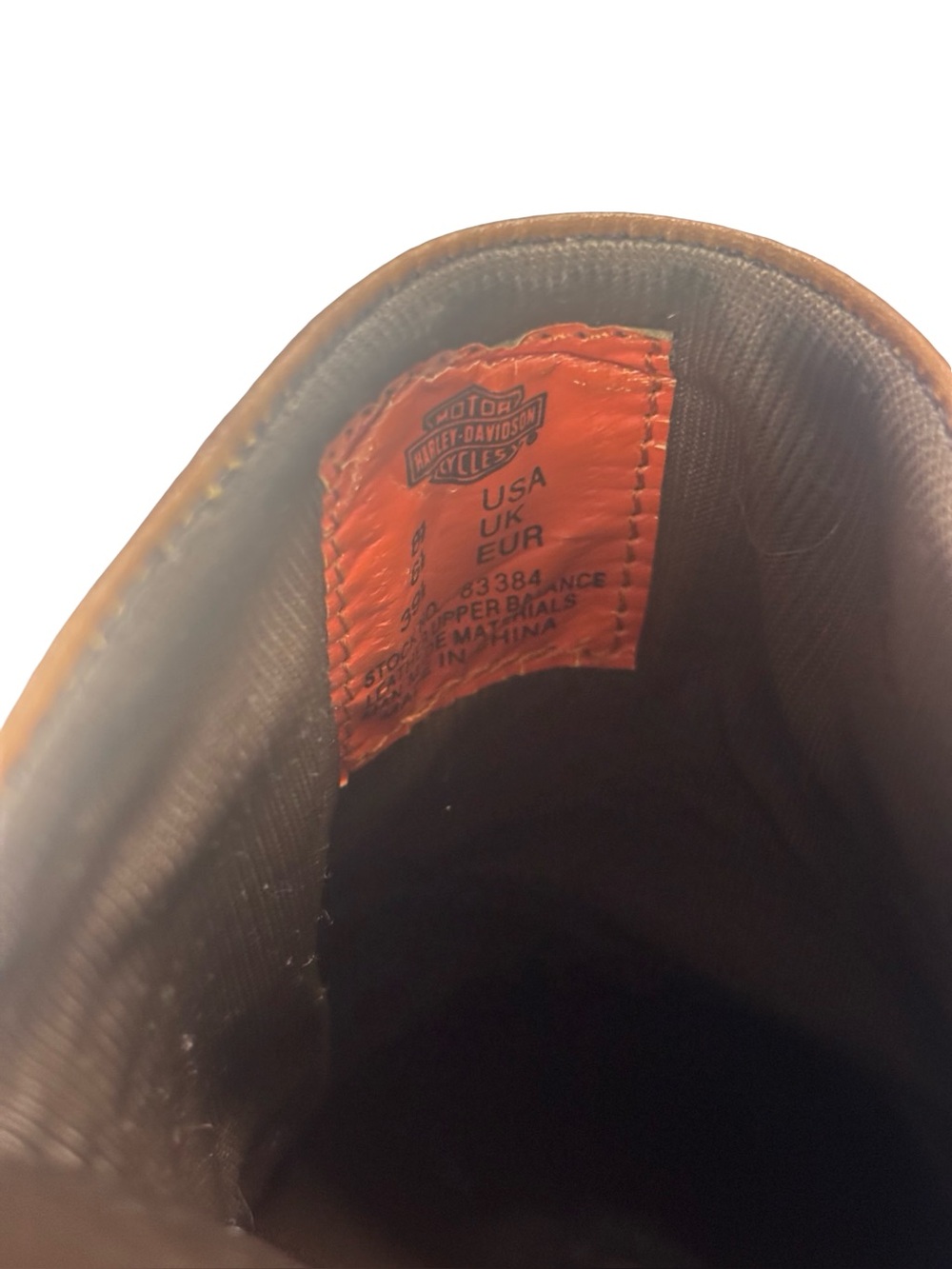 Harley-Davidson Y2K Western Biker Brown Leather Clog Mules brass ring Detail 8.5 - Picture 5 of 8